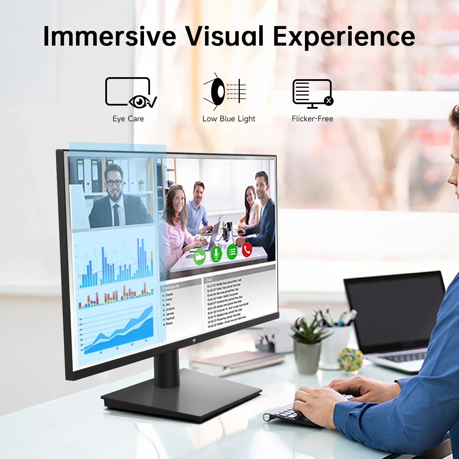 24" 1080P 100Hz FreeSync Gaming Monitor, HDMI, VGA, HDR10, Office Display