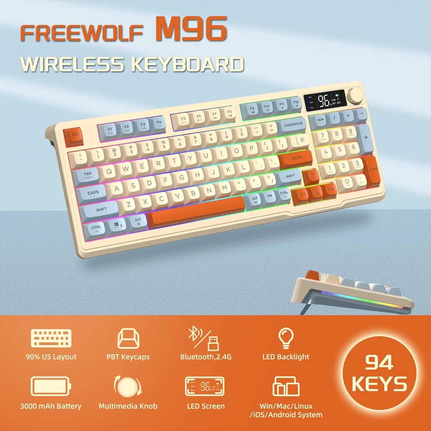 M96 Wireless Gaming keyboard